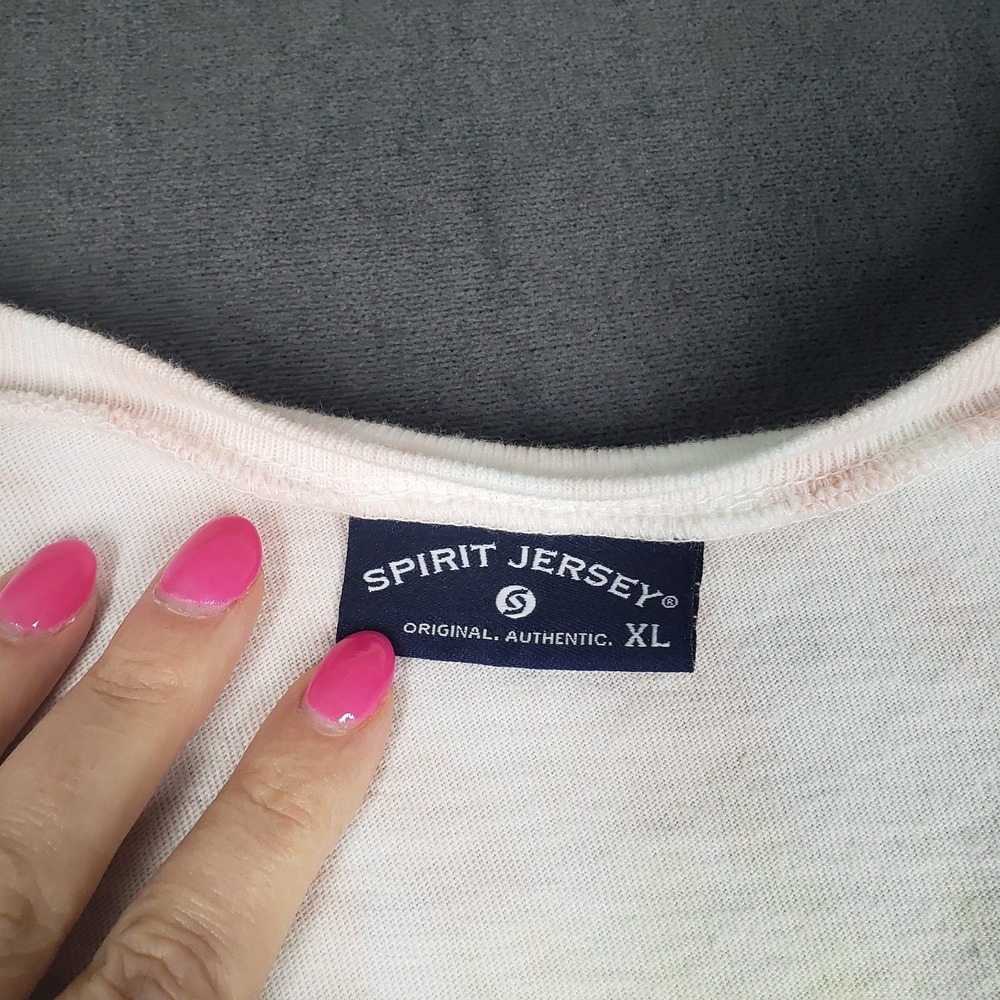 Spirit Jersey Top Womens XL Tie Dye Pink Yellow Blue‎ Cotton - Picture 3 of 9